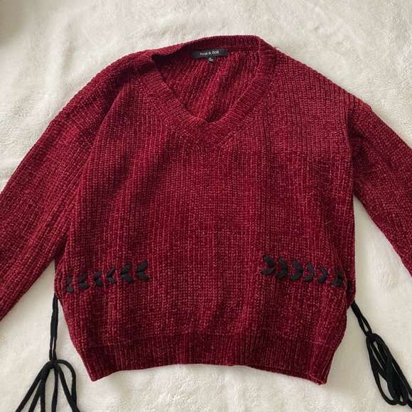 🍎ruby and Jenny knit sweater with ties🍎 - Picture 1 of 3